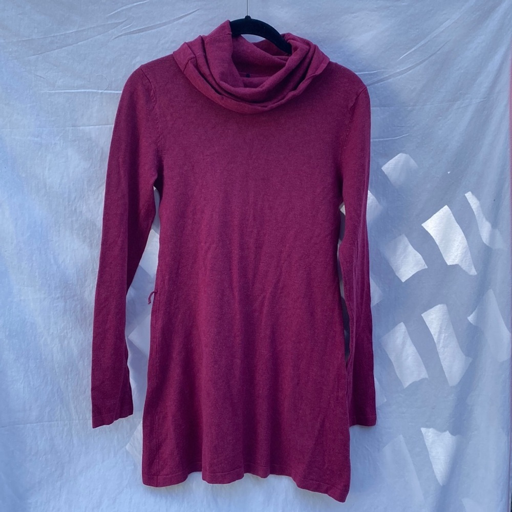 H&M Magenta Cowl Neck Long Sweater